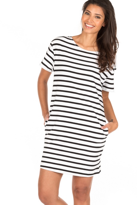 Zwart T Shirt Jurk Mode En Stijl