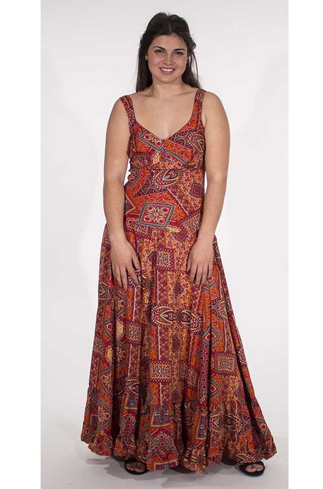 Boho jurk rood