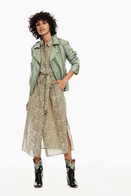 Midi jurk panterprint