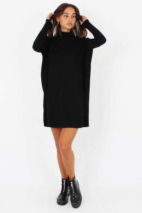 Sweater dress zwart