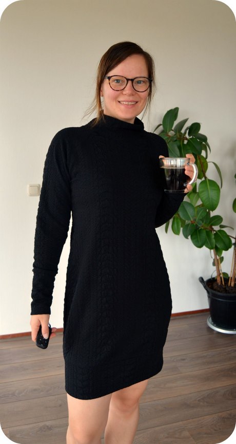 Sweater dress zwart