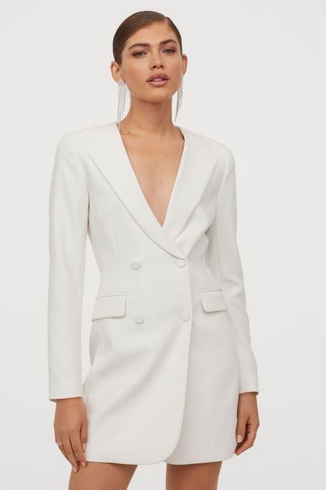 Witte blazer jurk