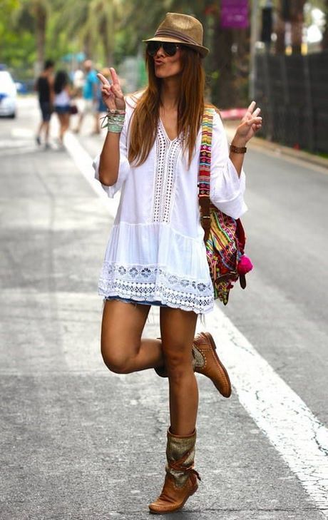 Witte jurk boho