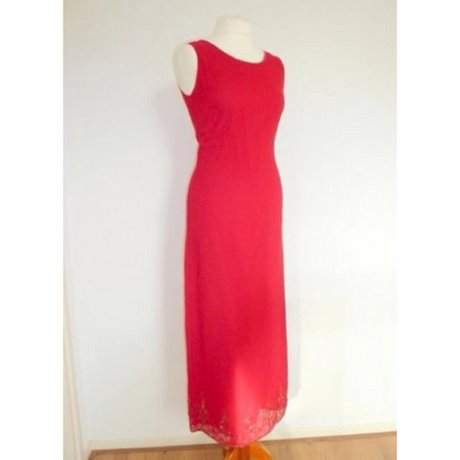Rode jurk met split