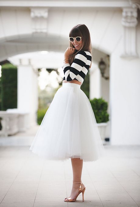 Witte tule jurk