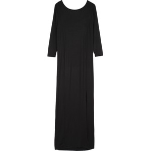 Lange zwarte jurk met lange mouwen