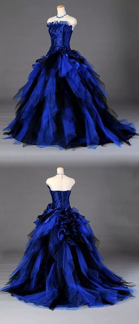 De jurk 2024 blauw en zwart