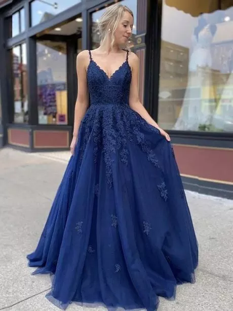 Midnight blue prom dresses 2024