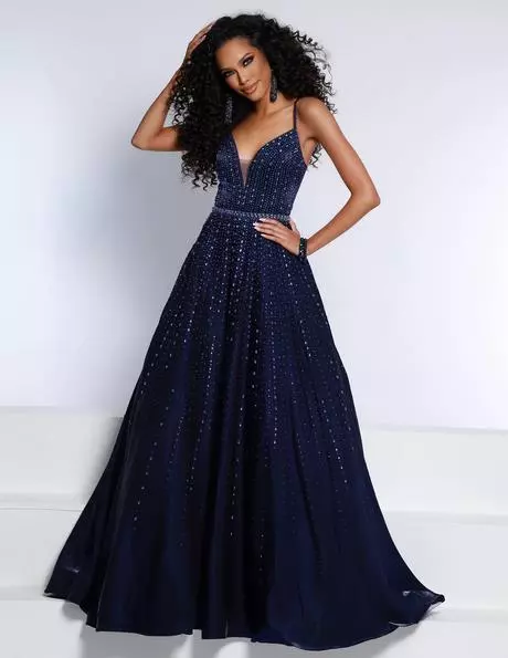 Midnight blue prom dresses 2024