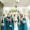 Pauw blauwe bruidsmeisje jurken