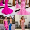 Roze zeemeermin prom dresses 2024