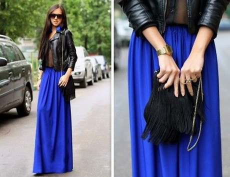 Blauwe maxi dress