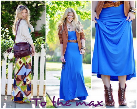 Blauwe maxi dress