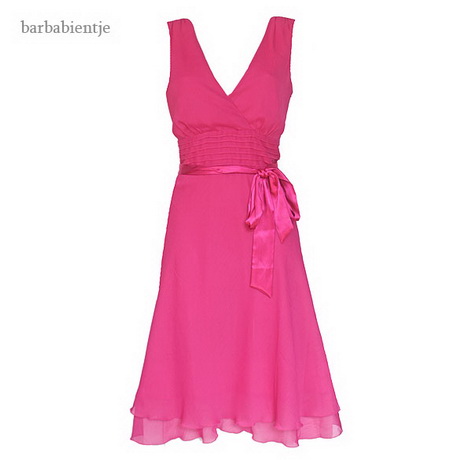 Fuchsia roze jurk