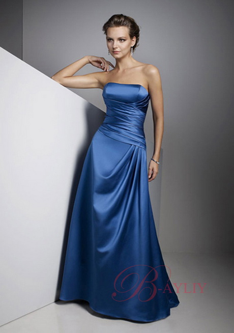 Lange jurk blauw