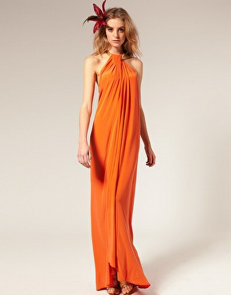 Maxi dress oranje