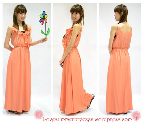 Maxi dress oranje