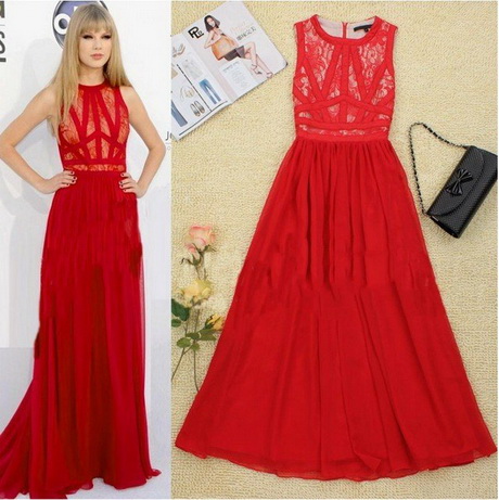 Maxi dress rood