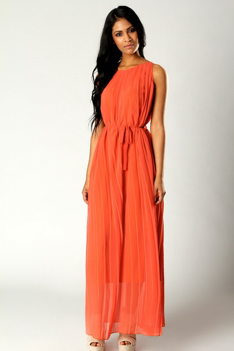 Oranje maxi dress