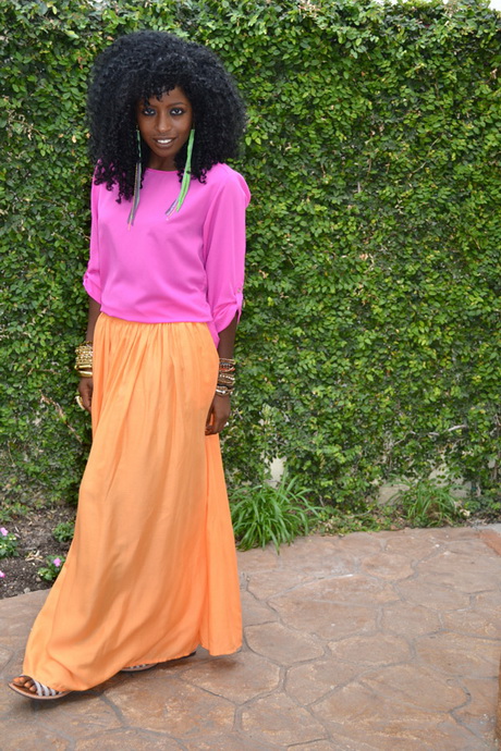 Oranje maxi rok