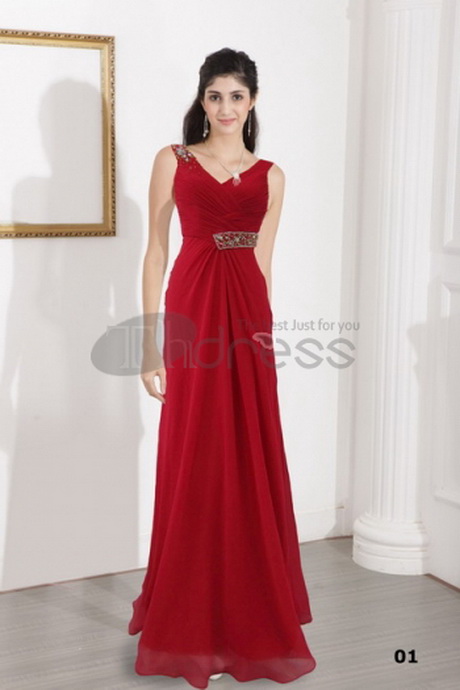 Rode lange jurk