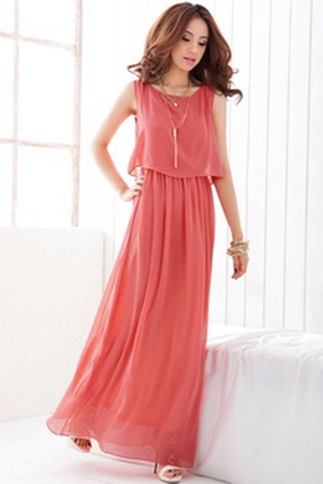 Roze maxi jurk