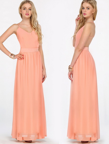 Roze maxi jurk