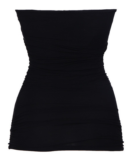 Strapless top zwart