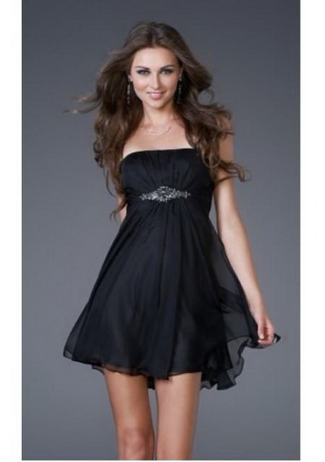 Zwarte korte jurk