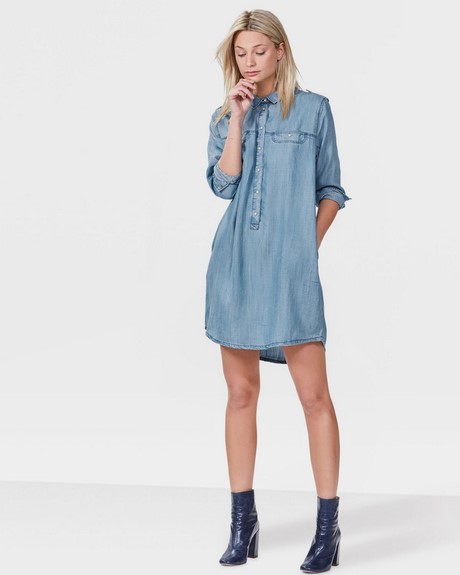 Denim blousejurk