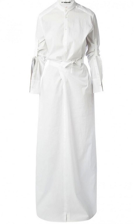 Witte jurk lange mouwen