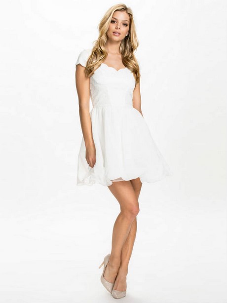 Witte korte jurk