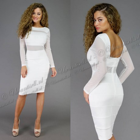 Witte strakke jurk