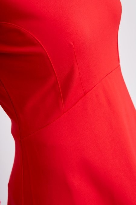 Rode jurk a lijn