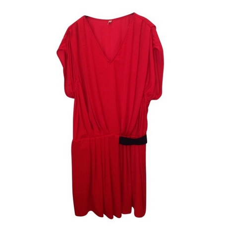 Rode zijden jurk