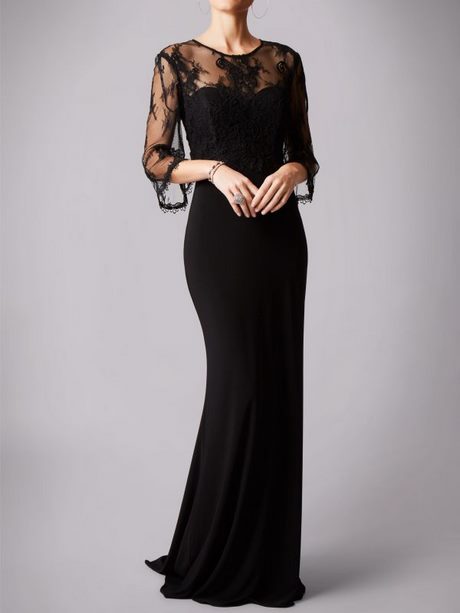 Gala jurk lang zwart