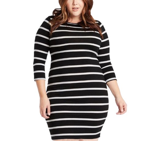 Zwarte jurk plus size