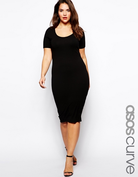 Zwarte jurk plus size