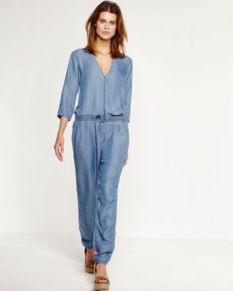 Denim jumpsuit dames