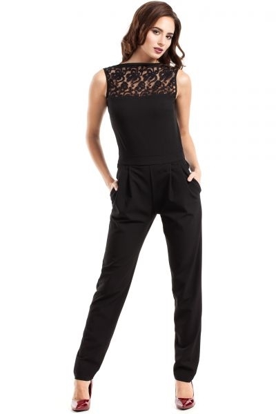 Jumpsuit kant zwart