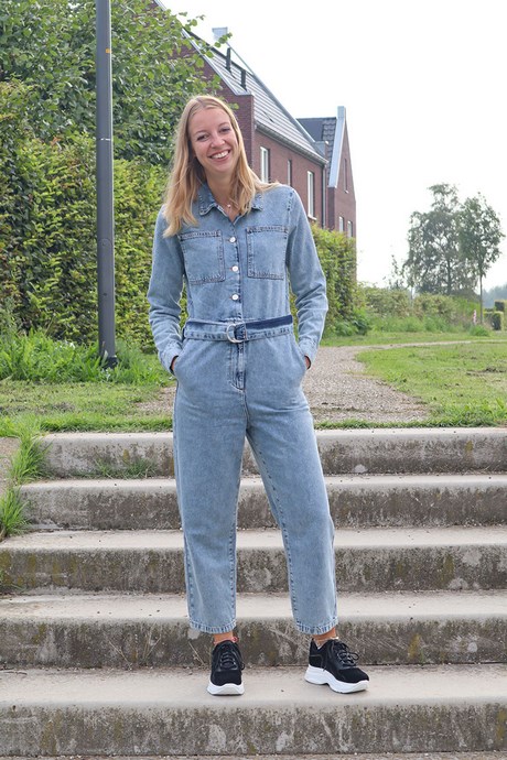 Jumpsuit spijker kort