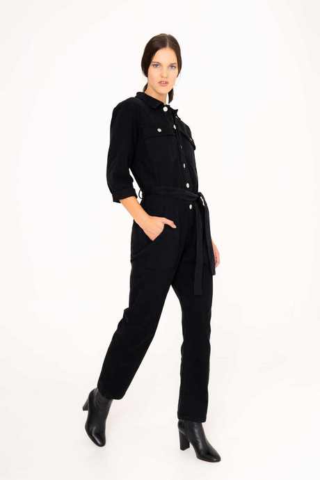 Jumpsuit zwart lang