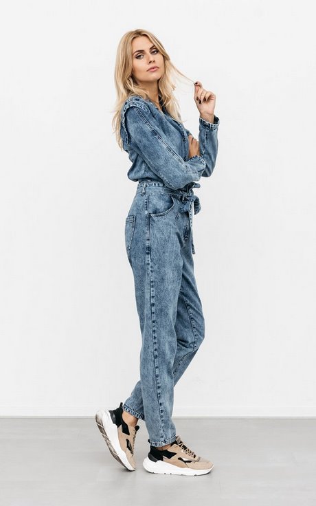 Spijker jumpsuit lang