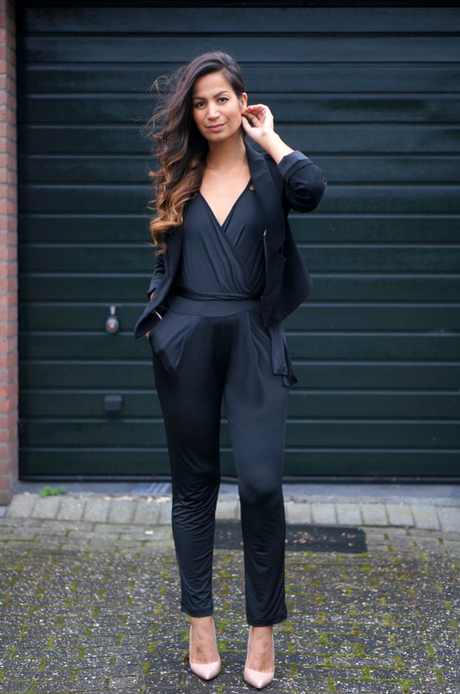 Zwarte jumpsuit kerst