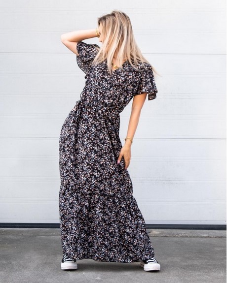 Maxi jurk met bloemen