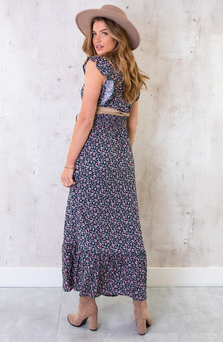 Maxi jurk met bloemen