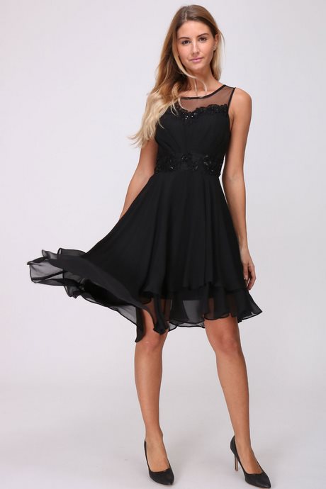 Chiffon jurk zwart