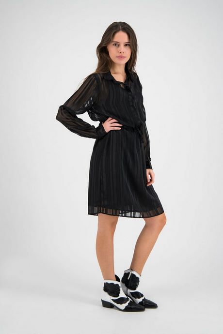 Zwarte chiffon jurk