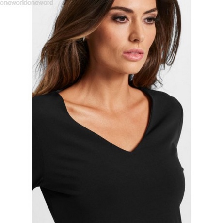 Lange zwarte t shirt jurk