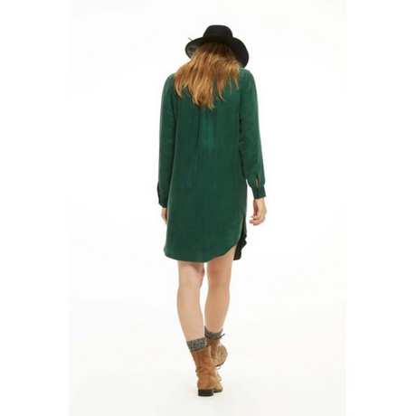 Legergroene blouse jurk